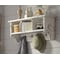 Alaterre Furniture Country Cottage Coat Hooks with Storage Cubbies, White Antique Finish ACCA04WA - alternate 3
